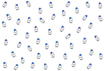 pattern snow man background material illustration