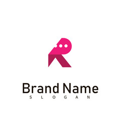chat r logo letter creative design symbol