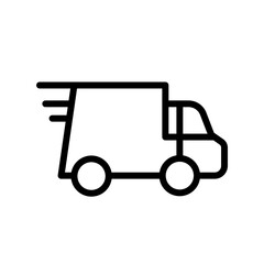 delivery, fast delivery, van - vector icon