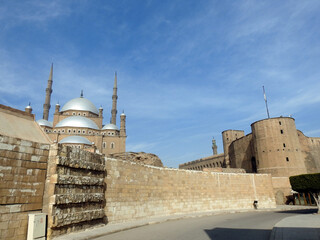 The Citadel of Cairo or Citadel of Saladin, a medieval Islamic-era fortification in Cairo, Egypt,...