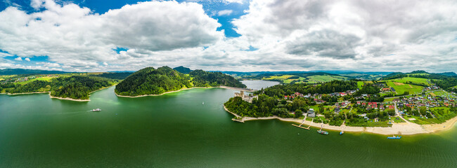 Dunajec Castle - a medieval fortress located near Niedzica village. Poland. Europe