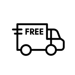 free delivery, fast delivery, van - vector icon