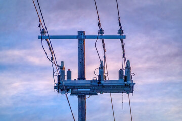 A electric three-phase overhead distribution switch. Concept: Power outages