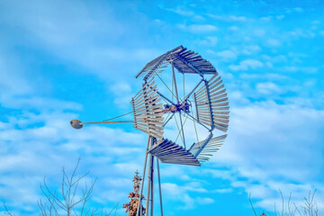 Wind turbine wheel windmill tilting blade.
