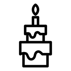 Cake icon on white background. Vector illustration.
