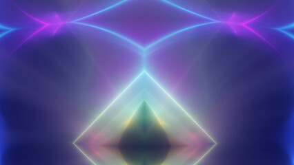 Fototapeta na wymiar background neon line wave illustration