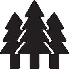 tree icon symbol image vector, illustration of the tree botany in black image