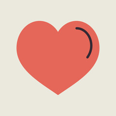 Heart vector icon. Love symbol Valentine Day