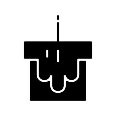 Cake icon on white background. Vector illustration.