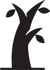 tree icon symbol image vector, illustration of the tree botany in black image