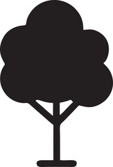 tree icon symbol image vector, illustration of the tree botany in black image