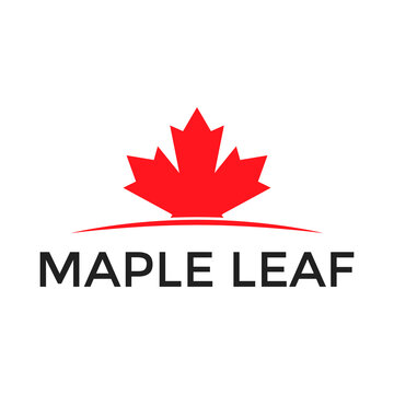 Canadian Maple leaf logo design vector template