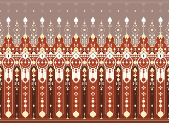 geometric ethnic fabric pattern for cloth carpet