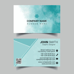 Naklejka na ściany i meble Professional business card design template for company or business. Two color simple but professional design. Compatible for business and personal uses. Fully editable business cards design template.