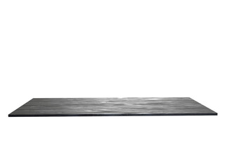 Empty wooden table top isolated dark wooden surface