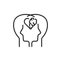 Empathy color line icon. Human behavior.