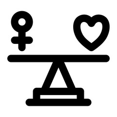 Balance line style icon vector design and illustration template