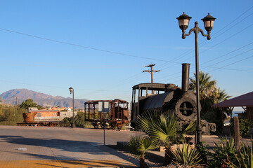 Old steam locomotive in Santa Rosalía, Baja California Sur, Mexico