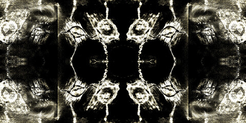 Seamless Floral Pattern. White Russian Geometrics