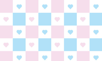 Pink blue love grid wallpaper background pattern
