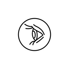 Lips color line icon. Sense of taste.