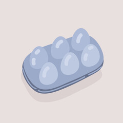 Vector illustration of Eggs container