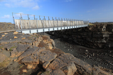 The Midpoint in Iceland - the rift where the tectonic plates of Europe and America meet