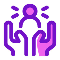 Human Rights Pink Style Icon  vector design and illustration template