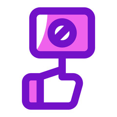 Protest Pink Style Icon  vector design and illustration template