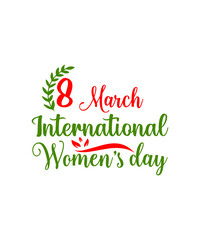 8 march international women's day SVG