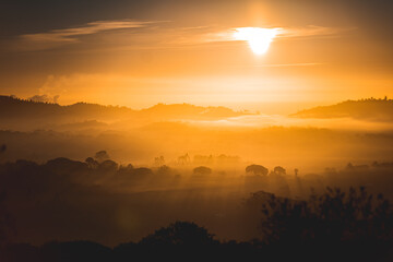sunrise in the mountains
