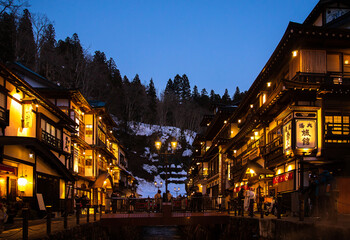 Naklejka premium 銀山温泉