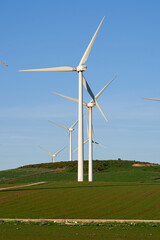 wind turbine on a field