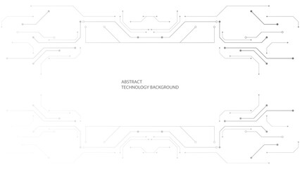 Obraz premium Grey white Abstract technology background, Hi tech digital connect, communication, High technology concept, Science, technology background