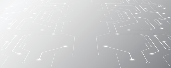 Grey white Abstract technology background, Hi tech digital connect, communication, High technology concept, Science, technology background