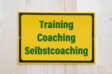 Coaching, Werbeschild