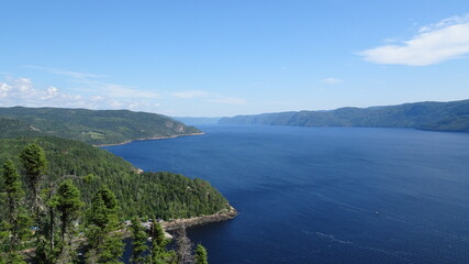 Fototapeta na wymiar Sainte-Rose-du-Nord Fjord du Saguenay