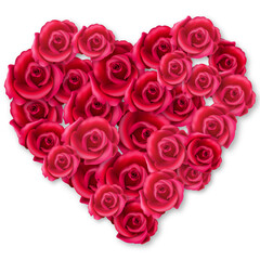 Fototapeta na wymiar heart of roses