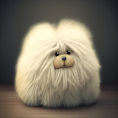 Fluffy Cute Animal - Dog Illustration