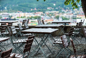outdoor cafe in the Graz