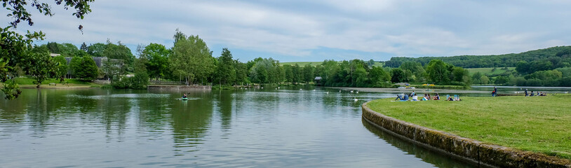 Fototapeta na wymiar Echternacher See in Luxemburg im Sommer