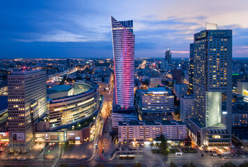 View of the city center, Warsaw.