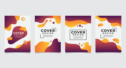 Vector Liquid Abstract Shapes cover collection