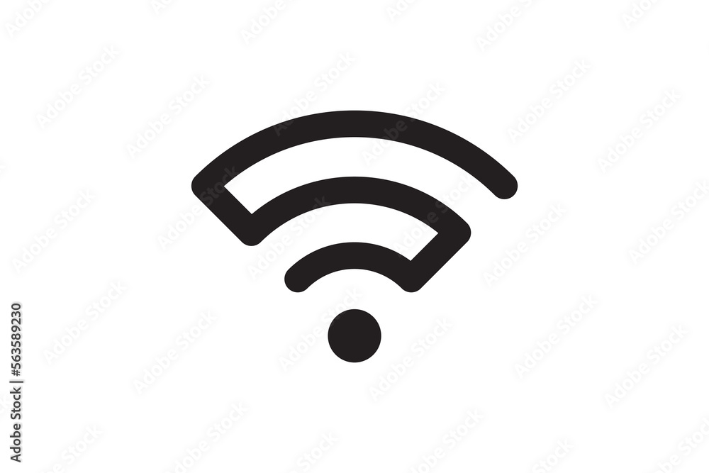 Poster wi fi symbol signal connection. vector wireless internet technology sign. wifi network communication