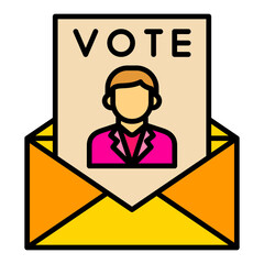 Mail Filled Line Icon