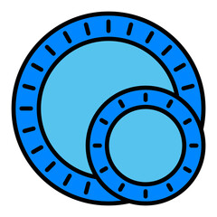 Plastic Plate Filled Line Icon