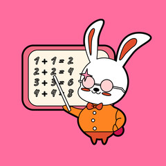 kawaii cartoon bunny sticker 