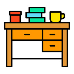 Table Filled Line Icon