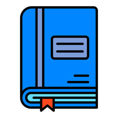 Book Filled Line Icon