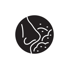 Obraz premium Allergy of dust color line icon. Pictogram for web page
